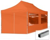 Intent24.fr - INTENT24 3x6 m Tente pliante - Alu, pes env. 300g/m², côté panoramique, orange - orange 59029 4064108036459