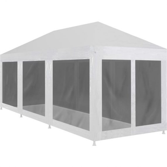 vidaXL Tente de réception avec 8 parois en maille 9 x 3 m - Blanc 8718475709527 8718475709527