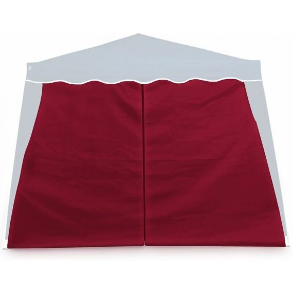 Deuba - 2x Parois latérales pour tonnelle pavillon avec fenêtre Matériau hydrofuge - Couleur au choix Rouge 107586 4250525370317