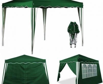 Deuba - Tente pliante 3x3 m Tonnelle pavillon jardin pliable vert + Sac de transport 990104 4250525308945